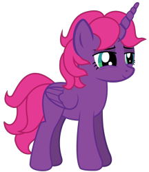 Size: 2040x2361 | Tagged: safe, artist:andrevus, imported from derpibooru, oc, oc only, oc:pinkmane, alicorn, pony, alicorn oc, alternate hairstyle, bed hair, g1, g1 to g4, g4, generation leap, horn, simple background, sleepy, solo, tired, transparent background, wings