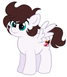 Size: 875x1013 | Tagged: safe, artist:saveraedae, imported from derpibooru, oc, oc only, oc:markey malarkey, pegasus, pony, chubby, colt, foal, male, ponified, show accurate, simple background, solo, teenager, the mark side, transparent background