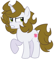 Size: 900x1013 | Tagged: safe, artist:saveraedae, imported from derpibooru, oc, oc only, oc:benjamane hoofington, pony, unicorn, colt, foal, looking offscreen, male, ponified, raised hoof, show accurate, simple background, solo, teenager, the mark side, transparent background