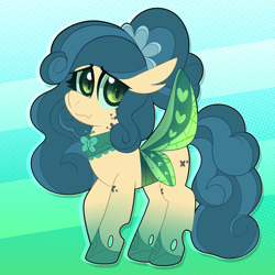 Size: 2000x2000 | Tagged: safe, artist:saveraedae, imported from derpibooru, oc, oc only, changepony, hybrid, pony, changeling hybrid, commission, interspecies offspring, magical lesbian spawn, offspring, parent:fluttershy, parent:queen chrysalis, pony hybrid, solo