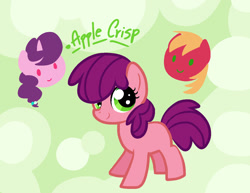 Size: 1400x1080 | Tagged: safe, artist:andromedasparkz, imported from derpibooru, big macintosh, sugar belle, oc, oc:apple crisp, earth pony, pony, unicorn, 2018, female, foal, male, mare, offspring, parent:big macintosh, parent:sugar belle, parents:sugarmac, stallion