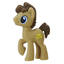 Size: 1000x1000 | Tagged: safe, imported from derpibooru, concerto, earth pony, pony, blind bag, blind bag pony, brown coat, brown mane, brown tail, male, raised hoof, simple background, solo, stallion, tail, toy, white background, wolfgang canter