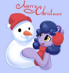 Size: 1900x1999 | Tagged: safe, artist:kittytitikitty, imported from derpibooru, oc, oc only, pony, christmas, holiday, pony oc, snowman