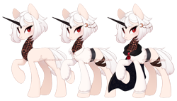 Size: 1280x729 | Tagged: safe, artist:dammmnation, imported from derpibooru, oc, oc only, pony, unicorn, clothes, female, horn, mare, raised hoof, scarf, simple background, transparent background, unicorn oc