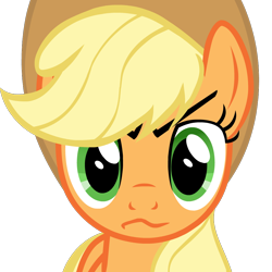 Size: 1024x1024 | Tagged: safe, artist:vandercat, imported from derpibooru, applejack, earth pony, pony, animated, animated png, female, frown, g4, glare, looking at you, mare, meme, miss kobayashi's dragon maid, ponified meme, simple background, solo, transparent background, vector