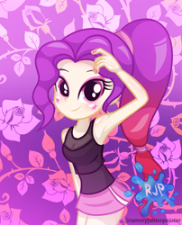 Size: 2015x2490 | Tagged: safe, artist:rjp.rammy, imported from derpibooru, oc, oc:anastasya, human, equestria girls, armpits, bare shoulders, clothes, female, shirt, skirt, sleeveless, solo