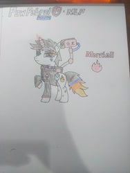 Size: 1200x1600 | Tagged: safe, imported from derpibooru, pony, unicorn, clothes, jacket, marshall (paw patrol), paw patrol, ponified, traditional art