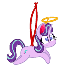 Size: 500x524 | Tagged: safe, artist:mlpfan3991, imported from derpibooru, starlight glimmer, pony, unicorn, christmas, halo, holiday, ornament, simple background, smiling, solo, transparent background