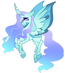 Size: 1040x1172 | Tagged: safe, artist:twilightpriincess, imported from derpibooru, oc, changepony, hybrid, magical lesbian spawn, offspring, parent:princess celestia, parent:queen chrysalis, parents:chryslestia, simple background, solo, transparent background