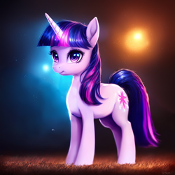 Size: 6144x6144 | Tagged: safe, imported from derpibooru, twilight sparkle, pony, unicorn, ai content, ai generated, generator:stable diffusion, solo, unicorn twilight