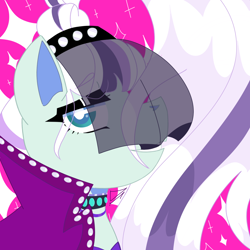 Size: 1500x1500 | Tagged: safe, artist:dsstoner, imported from derpibooru, coloratura, earth pony, pony, bust, clothes, countess coloratura, eyeshadow, female, makeup, mare, portrait, solo