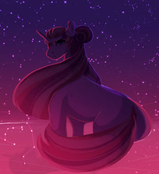 Size: 1280x1405 | Tagged: safe, artist:glorymoon, imported from derpibooru, oc, oc only, oc:midnight abyss, pony, unicorn, constellation, solo, stars