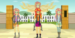 Size: 1251x639 | Tagged: safe, imported from twibooru, sunset shimmer, human, equestria girls, humanized, image, kisekae, needs more jpeg, solo