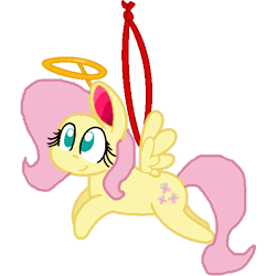 Size: 525x525 | Tagged: safe, artist:mlpfan3991, imported from derpibooru, fluttershy, pegasus, pony, christmas, female, holiday, ornament, simple background, smiling, solo, transparent background
