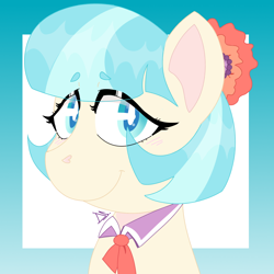 Size: 1500x1500 | Tagged: safe, artist:dsstoner, imported from derpibooru, coco pommel, earth pony, pony, bust, female, mare, portrait, solo