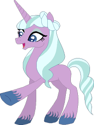 Size: 343x459 | Tagged: safe, artist:westrail642fan, imported from derpibooru, opaline arcana, crystal pony, pony, unicorn, rise and fall, spoiler:g5, spoiler:my little pony: make your mark, alternate universe, base used, female, g5, reference sheet, simple background, transparent background
