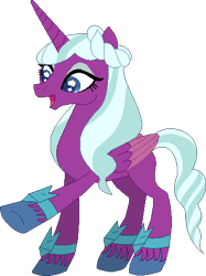 Size: 343x459 | Tagged: safe, alternate version, artist:westrail642fan, imported from derpibooru, opaline arcana, alicorn, crystal pony, pony, rise and fall, spoiler:g5, spoiler:my little pony: make your mark, alternate universe, base used, female, g5, reference sheet, simple background, transparent background