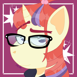 Size: 1500x1500 | Tagged: safe, artist:dsstoner, imported from derpibooru, moondancer, pony, unicorn, bust, buust, female, mare, portrait, solo