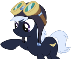 Size: 650x504 | Tagged: safe, artist:discordant creations, imported from derpibooru, oc, oc only, oc:present pilot, earth pony, pony, female, hat, mare, pilot, secret santa, simple background, solo, transparent background, waving