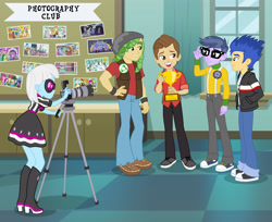 Size: 3600x2934 | Tagged: safe, artist:sapphiregamgee, imported from derpibooru, flash sentry, photo finish, sandalwood, human, equestria girls, equestria girls series, camera, converse, crossover, equestria girls-ified, freddie benson, icarly, shoes