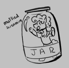 Size: 234x231 | Tagged: safe, artist:dsstoner, imported from derpibooru, cheese sandwich, earth pony, pony, aggie.io, cum jar, jar, lowres, male, monochrome, open mouth, screaming, simple background, stallion, trapped