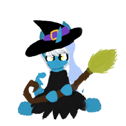 Size: 1000x1000 | Tagged: safe, artist:skyhla, imported from derpibooru, oc, oc only, oc:fleurbelle, alicorn, alicorn oc, broom, clothes, costume, female, halloween, halloween costume, hat, holiday, horn, mare, simple background, solo, transparent background, wings, witch, witch hat, yellow eyes