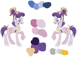 Size: 900x665 | Tagged: safe, artist:westrail642fan, imported from derpibooru, oc, oc:shooting star (r&f), pegasus, rise and fall, base used, female, folded wings, guardsmare, mare, offspring, parent:oc:david wyne, parent:princess cadance, parents:canon x oc, pegasus oc, reference sheet, royal guard, simple background, white background, wings