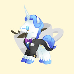 Size: 2000x2000 | Tagged: safe, artist:andromedasparkz, imported from derpibooru, fancypants, pony, unicorn, cup, male, solo, stallion