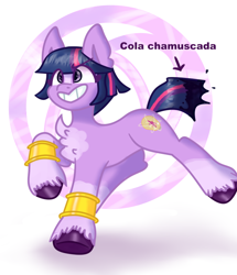 Size: 678x787 | Tagged: safe, alternate version, artist:flower-black, derpibooru exclusive, imported from derpibooru, twilight sparkle, earth pony, pony, comic:friendship reimagined, earth pony twilight, race swap, spanish