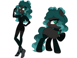 Size: 480x360 | Tagged: safe, artist:thatonenicekitty, imported from derpibooru, oc, oc only, oc:sui shine, earth pony, human, pony, equestria girls, blushing, choker, clothes, dress, ear piercing, earring, equestria girls-ified, evening gloves, female, fingerless elbow gloves, fingerless gloves, fishnets, flats, gloves, jewelry, long gloves, mare, open mouth, piercing, raised hoof, ripped stockings, shirt, shoes, simple background, socks, solo, stockings, thigh highs, torn clothes, torn socks, transparent background