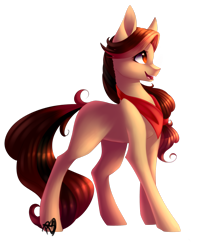 Size: 2191x2736 | Tagged: safe, artist:prettyshinegp, imported from derpibooru, oc, oc only, earth pony, pony, earth pony oc, female, mare, neckerchief, simple background, smiling, solo, transparent background