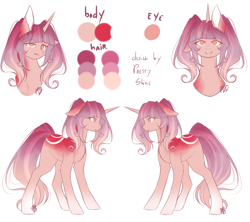 Size: 3800x3380 | Tagged: safe, artist:prettyshinegp, imported from derpibooru, oc, oc only, pony, unicorn, bust, female, floppy ears, horn, mare, reference sheet, simple background, smiling, unicorn oc, white background