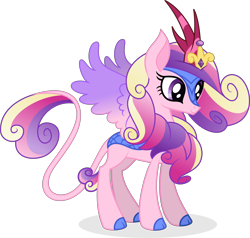 Size: 4278x4075 | Tagged: safe, artist:thatusualguy06, imported from derpibooru, princess cadance, alicorn, kirin, pony, winged kirin, .svg available, cloven hooves, concave belly, female, gameloft, jewelry, kirin cadance, kirin-ified, mare, missing cutie mark, my little pony: magic princess, regalia, simple background, slim, solo, species swap, spread wings, svg, transparent background, vector, wings