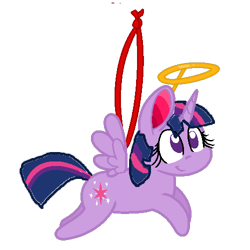 Size: 500x500 | Tagged: safe, artist:mlpfan3991, imported from derpibooru, twilight sparkle, alicorn, pony, christmas, halo, holiday, ornament, simple background, solo, transparent background, twilight sparkle (alicorn)