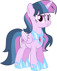 Size: 5851x7301 | Tagged: safe, artist:shootingstarsentry, imported from derpibooru, oc, oc:lunar sparkle, alicorn, pony, absurd resolution, female, mare, offspring, parent:flash sentry, parent:twilight sparkle, parents:flashlight, simple background, solo, transparent background