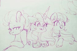 Size: 4160x2769 | Tagged: artist needed, source needed, safe, imported from derpibooru, izzy moonbow, sunny starscout, zipp storm, earth pony, pegasus, pony, unicorn, excited, g5, traditional art, trio