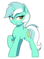 Size: 750x1000 | Tagged: safe, artist:thebatfang, imported from derpibooru, lyra heartstrings, pony, unicorn, female, lidded eyes, looking back, mare, solo, transparent background