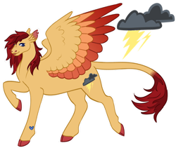 Size: 1280x1080 | Tagged: safe, artist:s0ftserve, imported from derpibooru, oc, oc:hurricane heart, pegasus, pony, cloven hooves, colored wings, female, mare, multicolored wings, nonbinary, simple background, solo, transparent background, wings