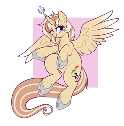 Size: 877x887 | Tagged: safe, artist:lulubell, imported from derpibooru, oc, oc only, oc:lulubell, alicorn, alicorn oc, alicornified, horn, race swap, solo, wings