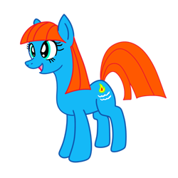 Size: 1280x1280 | Tagged: safe, artist:omegaridersangou, imported from derpibooru, waterfire, earth pony, pony, female, g3, g3 to g4, g4, generation leap, mare, simple background, solo, transparent background