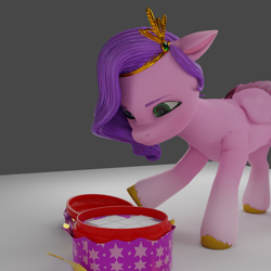 Size: 1920x1920 | Tagged: safe, imported from derpibooru, pipp petals, pegasus, pony, 3d, adorapipp, angry, blender, cube, cute, g5, gray background, simple background