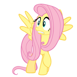 Size: 1024x1024 | Tagged: safe, artist:theaceofspadez, imported from derpibooru, fluttershy, pegasus, pony, female, mare, scared, simple background, solo, transparent background, vector