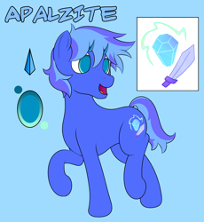 Size: 3000x3256 | Tagged: safe, artist:registereduser, imported from derpibooru, oc, oc only, oc:apalzite, original species, horns, male, reference sheet, slim, solo, stallion