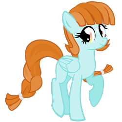 Size: 1125x1125 | Tagged: safe, artist:the smiling pony, imported from derpibooru, oc, oc only, oc:calida, pegasus, pony, .svg available, braid, braided tail, looking at you, pegasus oc, simple background, smiling, solo, svg, tail, transparent background, vector
