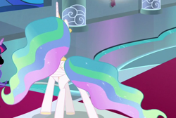 Size: 612x411 | Tagged: safe, imported from derpibooru, princess celestia, alicorn, pony, the ending of the end, cropped, solo