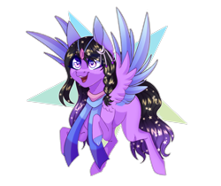 Size: 3200x2684 | Tagged: safe, artist:honeybbear, imported from derpibooru, oc, alicorn, pony, colored wings, female, mare, simple background, solo, transparent background, two toned wings, wings