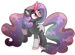 Size: 1484x1083 | Tagged: safe, artist:twilightpriincess, imported from derpibooru, oc, pony, unicorn, female, mare, offspring, parent:king sombra, parent:princess celestia, parents:celestibra, simple background, solo, transparent background