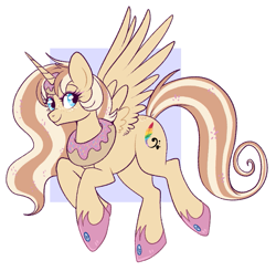 Size: 861x843 | Tagged: safe, artist:lulubell, imported from derpibooru, oc, oc only, oc:lulubell, alicorn, pony, alicorn oc, alicornified, donut, female, food, freckles, horn, jewelry, mare, princess of donuts, race swap, regalia, simple background, solo, white background, wings