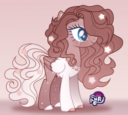 Size: 1280x1154 | Tagged: safe, artist:emperor-anri, imported from derpibooru, oc, oc only, pegasus, pony, blue eyes, colored hooves, colored wings, ethereal mane, eyelashes, eyeshadow, female, folded wings, freckles, hair over one eye, hoof polish, makeup, mare, multicolored wings, pegasus oc, smiling, solo, standing, starry mane, wings
