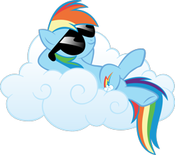 Size: 1752x1552 | Tagged: safe, artist:jaye, imported from derpibooru, rainbow dash, pegasus, .svg available, cloud, on a cloud, simple background, solo, stock vector, sunglasses, transparent background, vector